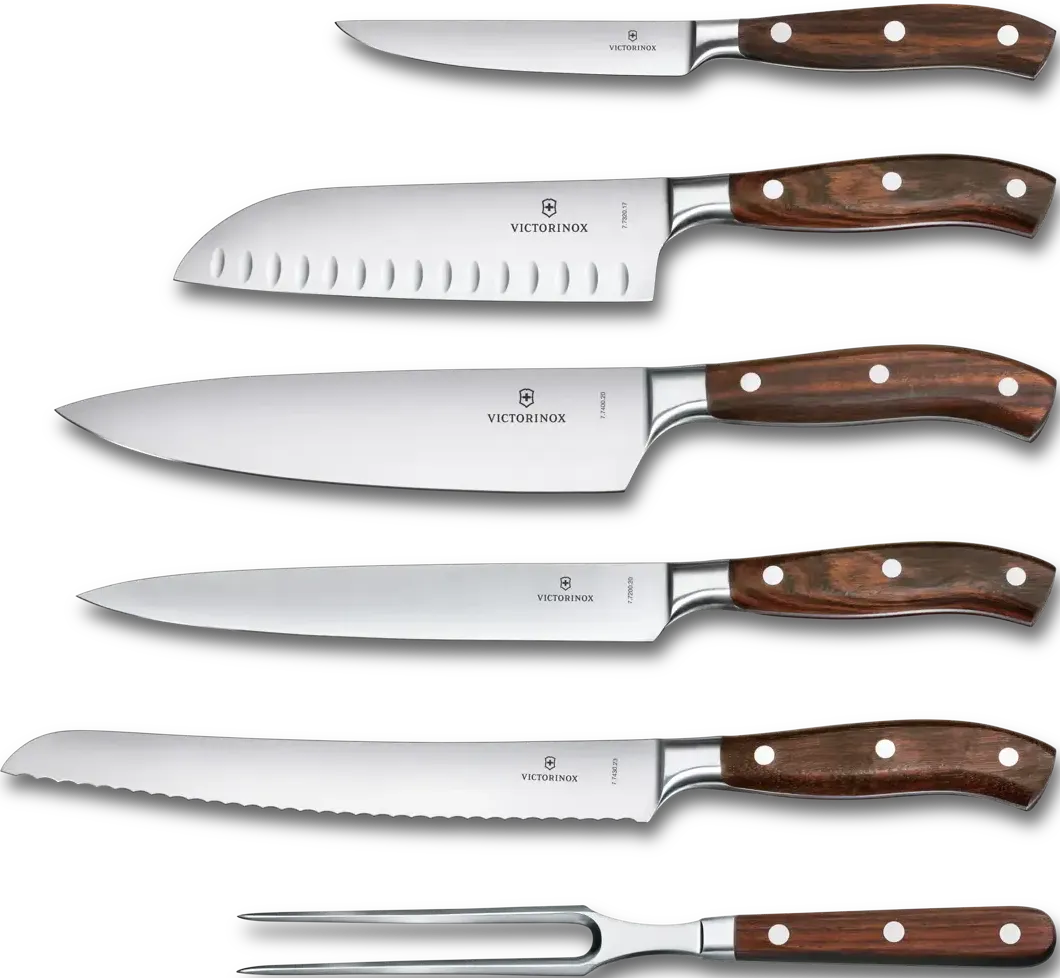 Victorinox - Grand Maître Wood Knife Block 6 Pieces Set - 7.7240.6
