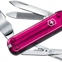 Victorinox - Nail Clip 580 Pink Translucent Small Pocket Knife - 0.6463.T5