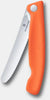 Victorinox - Orange 4.25" Swiss Classic Serrated Round Blade Foldable Utility Knife - 6.7839.FC1