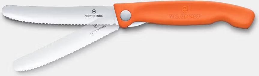 Victorinox - Orange 4.25" Swiss Classic Serrated Round Blade Foldable Utility Knife - 6.7839.FC1