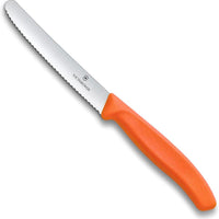 Victorinox - Orange 4.25" Swiss Classic Serrated Round Tip Blade Utility Knife - 6.7839.C1