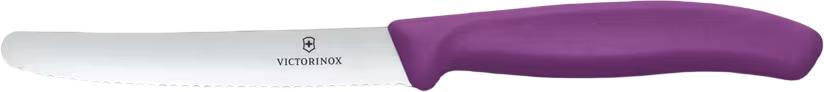 Victorinox - Purple 4.25" Swiss Classic Serrated Round Blade Utility Knife - 6.7835.C1