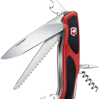 Victorinox - Ranger 55 Grip Red & Black Swiss Army Knife, Box Packing - 0.9563.C
