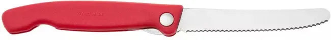 Victorinox - Red 4.25" Swiss Classic Serrated Round Blade Foldable Utility Knife - 6.7831.FC1