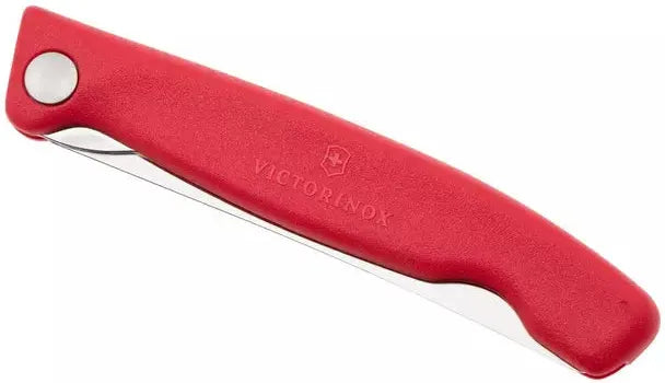 Victorinox - Red 4.25" Swiss Classic Serrated Round Blade Foldable Utility Knife - 6.7831.FC1