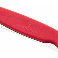 Victorinox - Red 4.25" Swiss Classic Serrated Round Blade Foldable Utility Knife - 6.7831.FC1