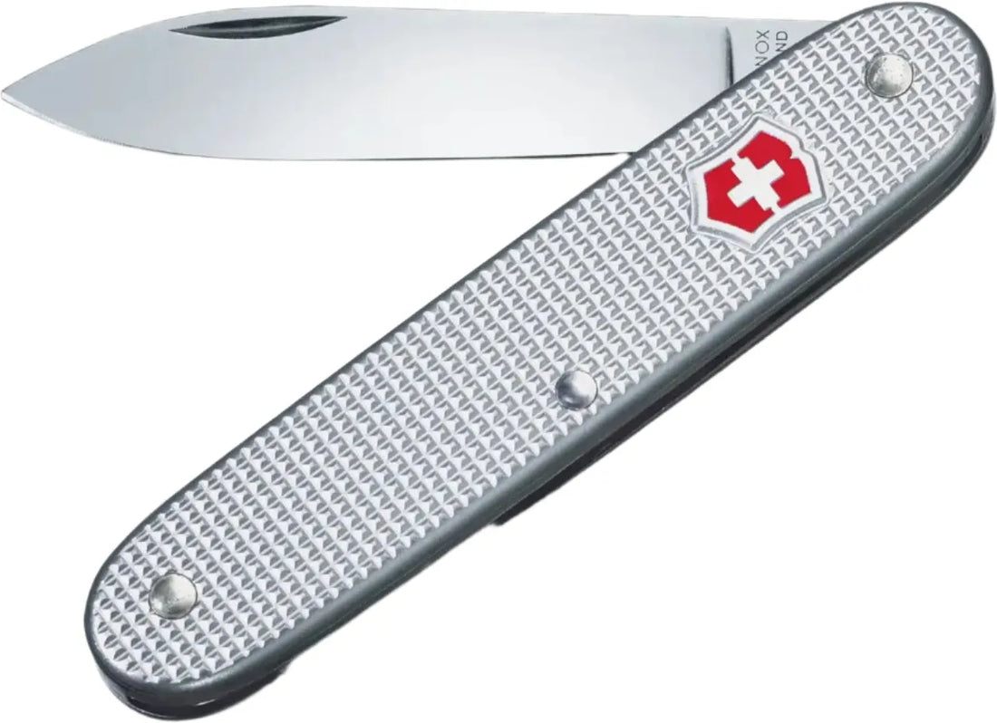 Victorinox - Swiss Army 1 Silver Alox, Ribbed Pocket Knife - 0.8000.26