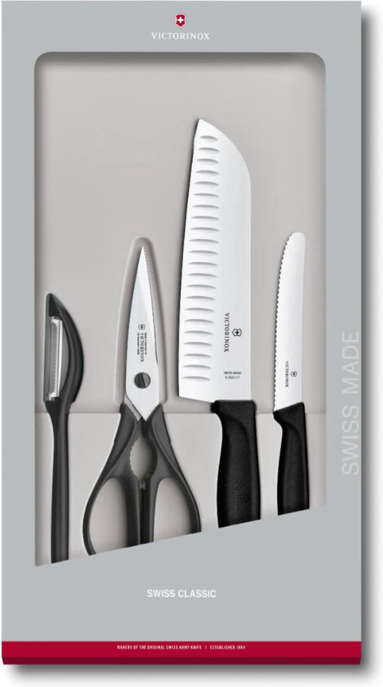 Victorinox - Swiss Classic 4 Pieces Black Kitchen Set - 6.7133.4G