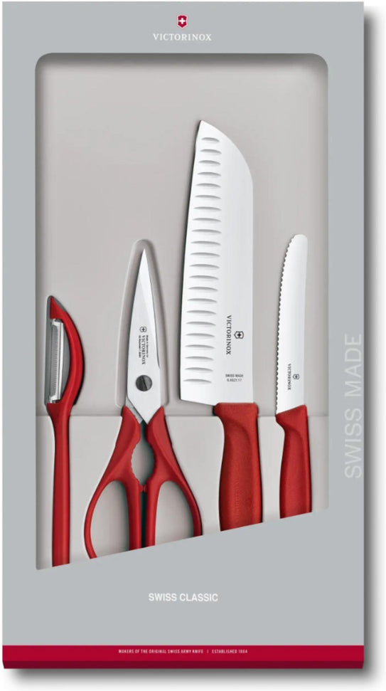 Victorinox - Swiss Classic 4 Pieces Red Kitchen Set - 6.7131.4G