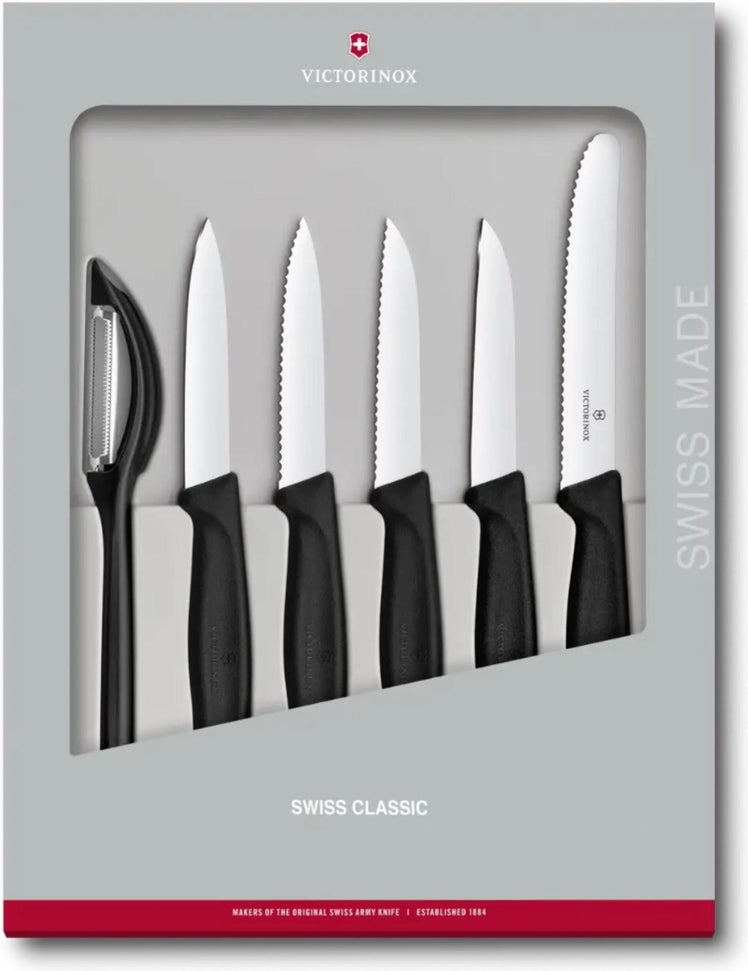Victorinox - Swiss Classic 6 Pieces Black Paring Knife Set - 6.7113.6G
