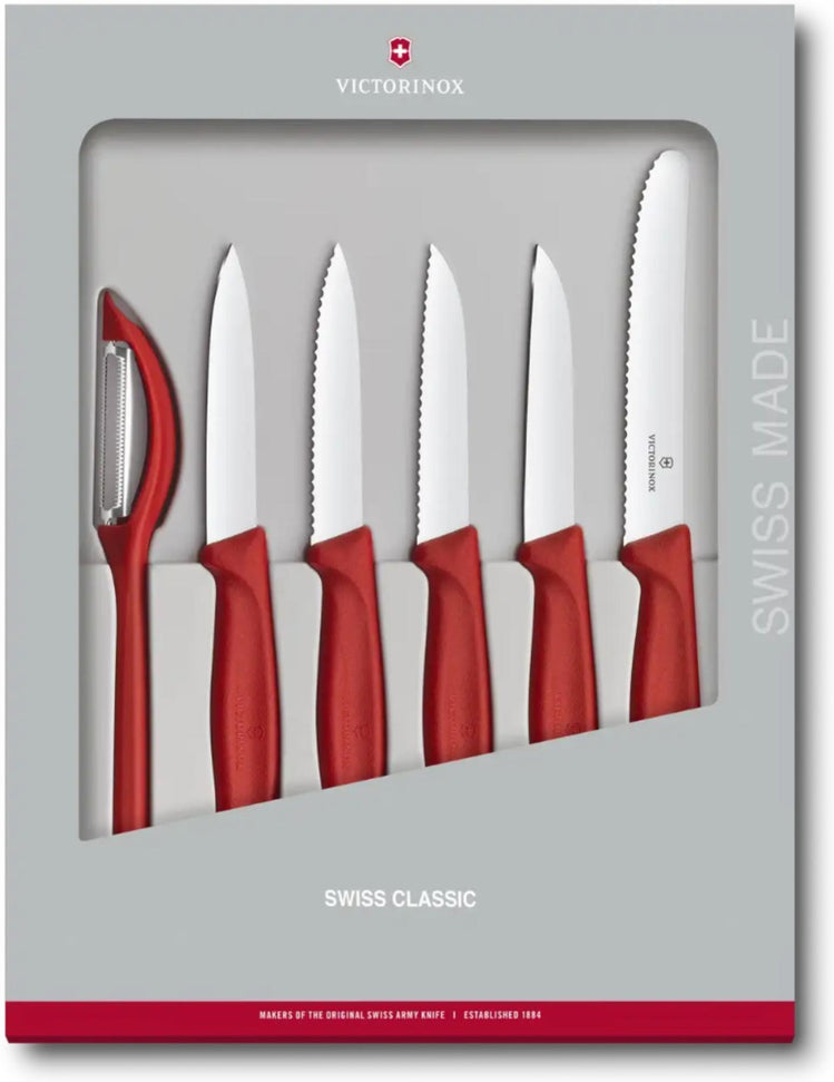 Victorinox - Swiss Classic 6 Pieces Red Paring Knife Set - 6.7111.6G