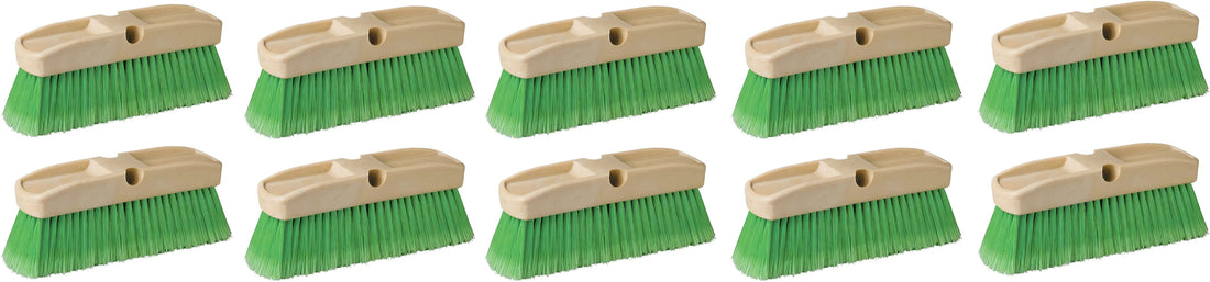 Vileda Professional - 10" Vehicle Brush With Green Flagged Fill, 10/Cs - 134438