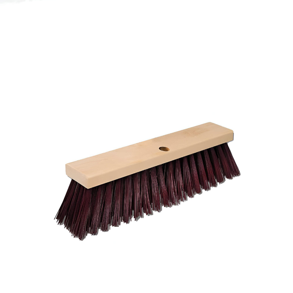 Vileda Professional - 14" PP Fill Street/ Barn Broom Wood Head, 10/Cs - 134983