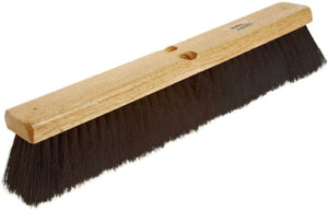 Vileda Professional - 24" Heavy Duty Polystyrene Bristles Broom Head Wood Block, Coarse Sweep, 10 Per Case - 134473