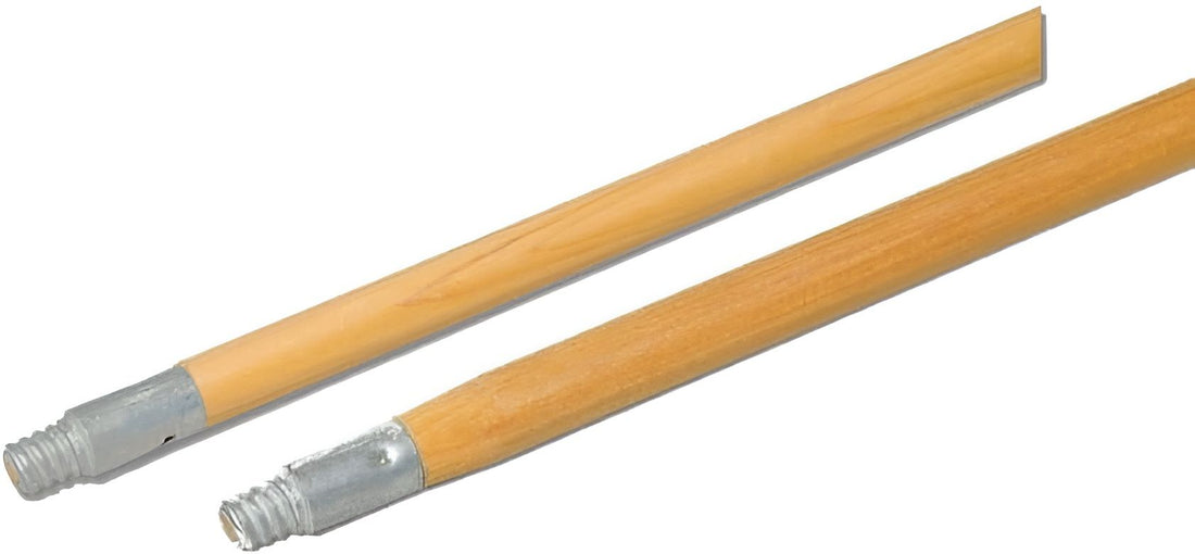 Vileda Professional - 54" Threaded Wood Metal Tip Handle, 25 Per Bundle - 134622