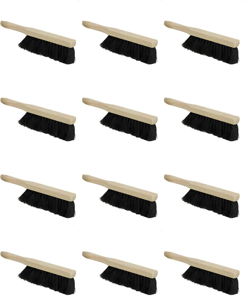 Vileda Professional - 7" PP Black Fill Counter Brush with Wood Handle, 12/Cs - AB206P