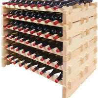 Vinotemp - 108 Bottle Double Modular Wine Rack Natural - EP‐4472‐108‐C