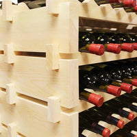 Vinotemp - 108 Bottle Double Modular Wine Rack Natural - EP‐4472‐108‐C