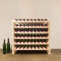Vinotemp - 108 Bottle Double Modular Wine Rack Natural - EP‐4472‐108‐C
