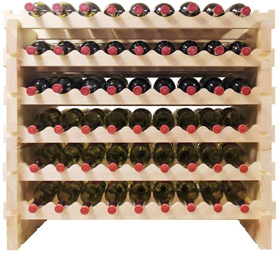 Vinotemp - 108 Bottle Double Modular Wine Rack Natural - EP‐4472‐108‐C