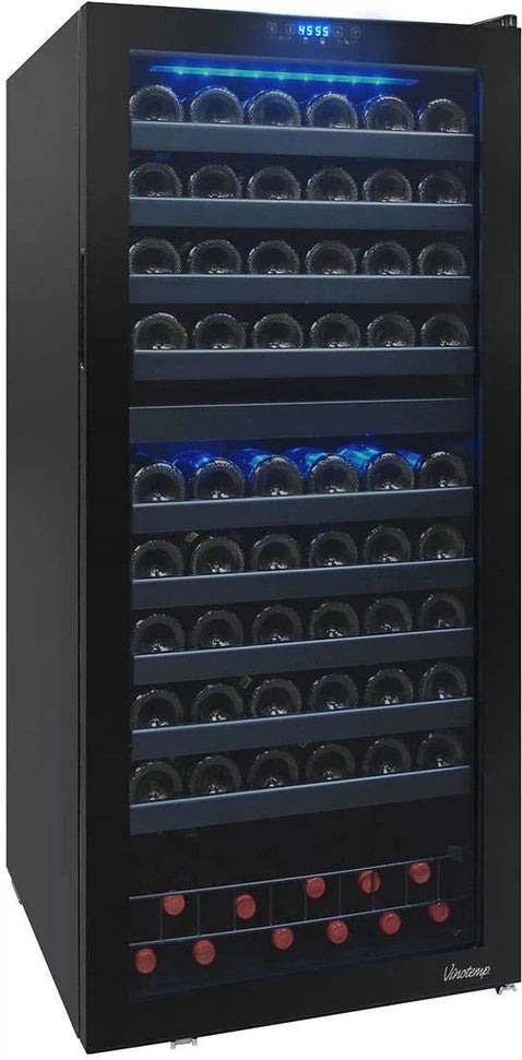 Vinotemp - 110 Bottle Dual-Zone Touch Screen Wine Cooler - VT‐122TS‐2Z