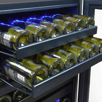 Vinotemp - 110 Bottle Dual-Zone Touch Screen Wine Cooler - VT‐122TS‐2Z