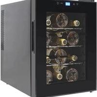 Vinotemp - 12 Bottle Single-Zone Thermoelectric Wine Cooler - EL‐12TEDCS