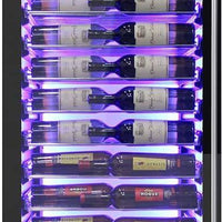 Vinotemp - 141 Bottle Single-Zone Wine Cooler Left Hinge - EL‐168COMM‐L