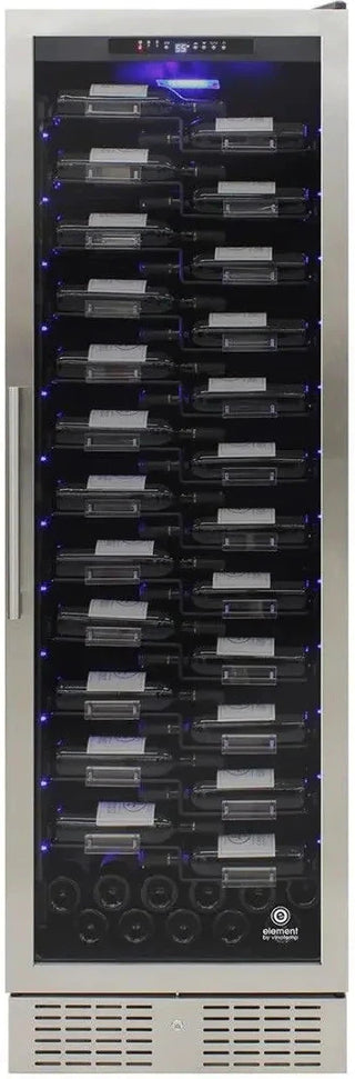 Vinotemp - 157 Bottle Stainless Single-Zone Wine Cooler - EL‐168ZZ‐SSD