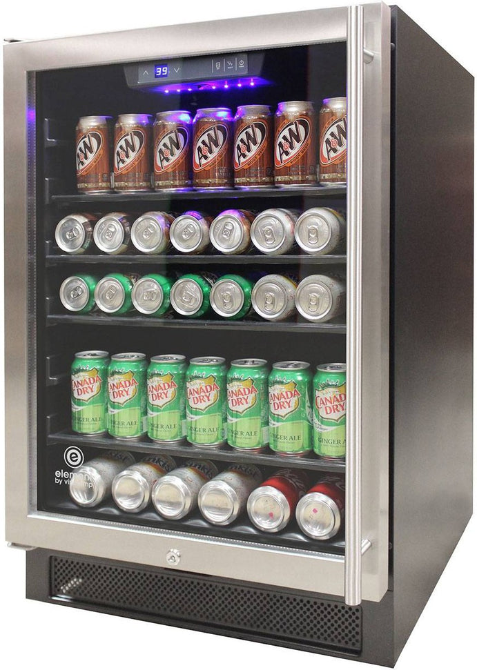Vinotemp - 161 Can Single-Zone Beverage Cooler Left Hinge - EL‐46WCBC‐L