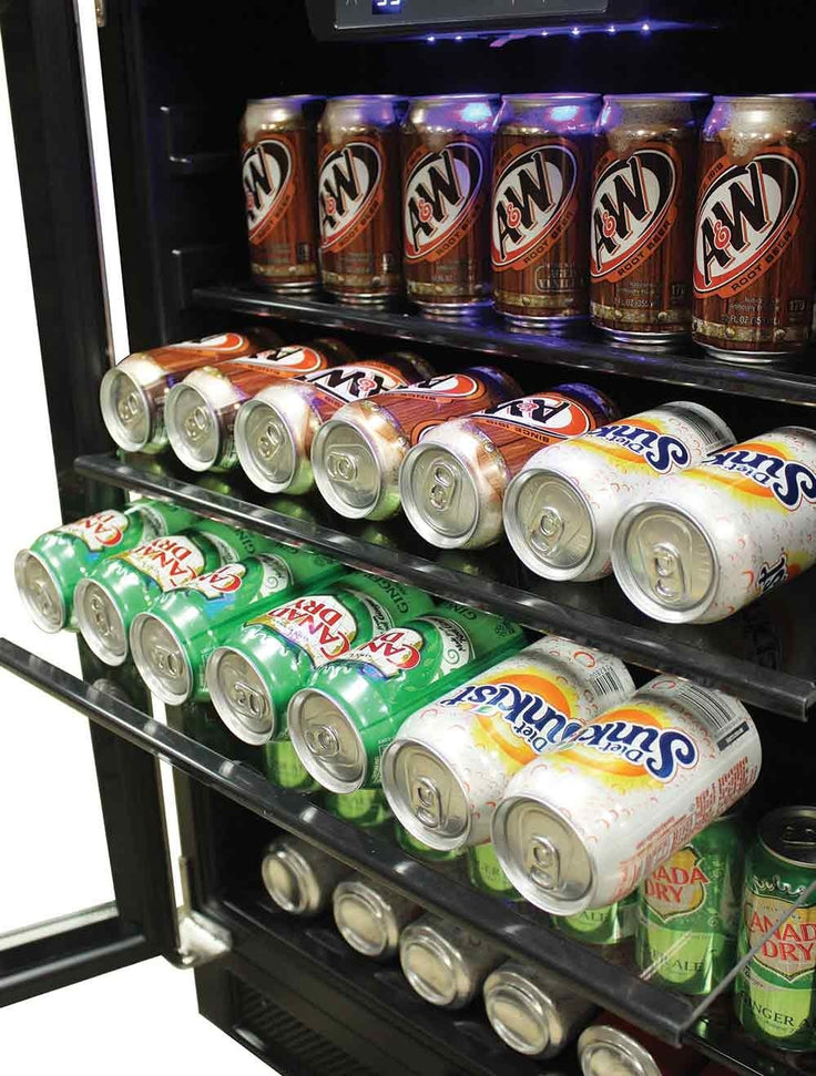 Vinotemp - 161 Can Single-Zone Beverage Cooler Left Hinge - EL‐46WCBC‐L