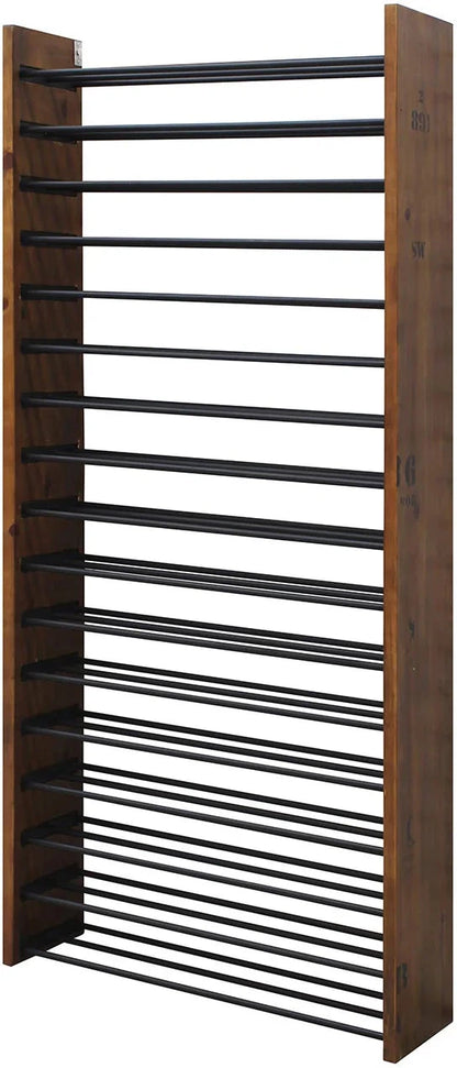 Vinotemp - 17 Horizontal Display Rack With Wood Sides - EP‐HZWALL2D