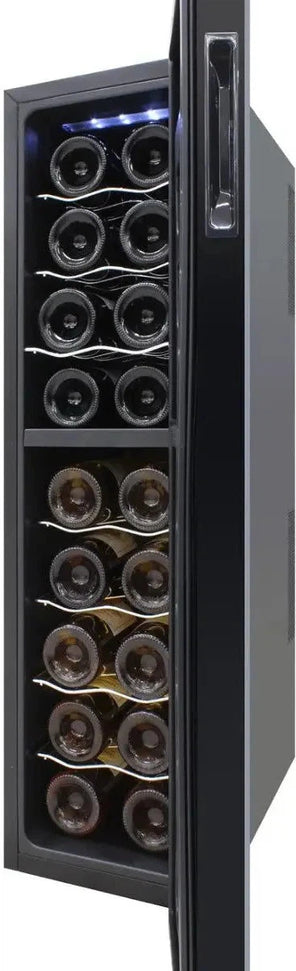 Vinotemp - 18 Bottle Dual-Zone Thermoelectric Wine Cooler - EL‐18TEDCS