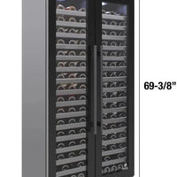 Vinotemp - 180 Bottle 36" Double Door Wine Cooler - EL‐36TD180