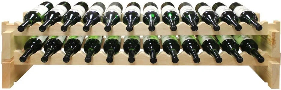 Vinotemp - 2 x 12 Bottle Modular Wine Rack Natural - EP‐4472‐24‐C