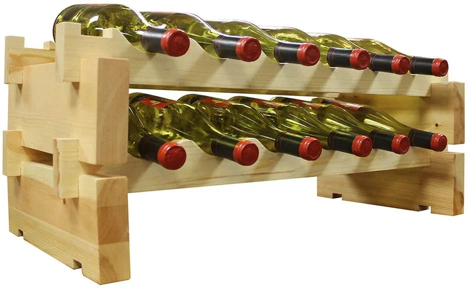 Vinotemp - 2 x 6 Bottle Modular Wine Rack Natural - EP‐4472‐12‐C