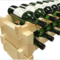 Vinotemp - 2 x 9 Bottle Modular Wine Rack Natural - EP‐4472‐18‐C