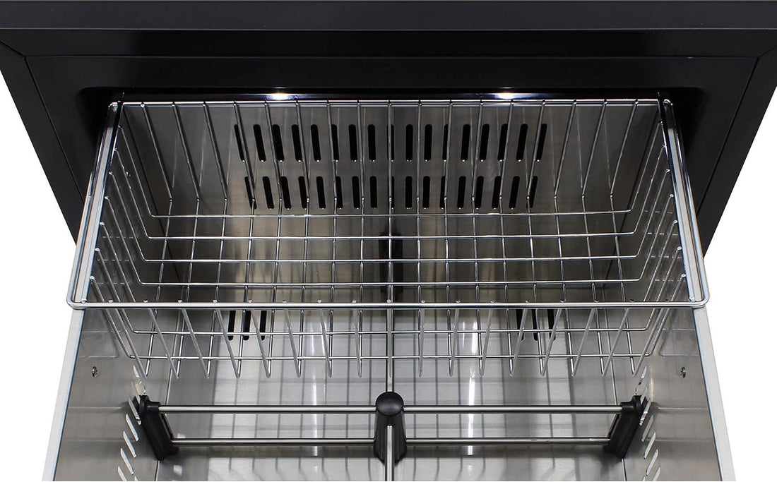 Vinotemp - 23.4" Stainless Steel Indoor/Outdoor Drawer Refrigerator and Freezer with 3.9 Cubic Feet Capacity - BR-24FZREF