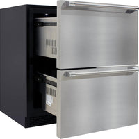 Vinotemp - 23.4" Stainless Steel Indoor/Outdoor Drawer Refrigerator and Freezer with 3.9 Cubic Feet Capacity - BR-24FZREF