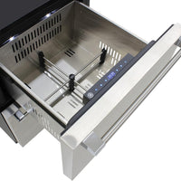 Vinotemp - 23.4" Stainless Steel Indoor/Outdoor Drawer Refrigerator and Freezer with 3.9 Cubic Feet Capacity - BR-24FZREF