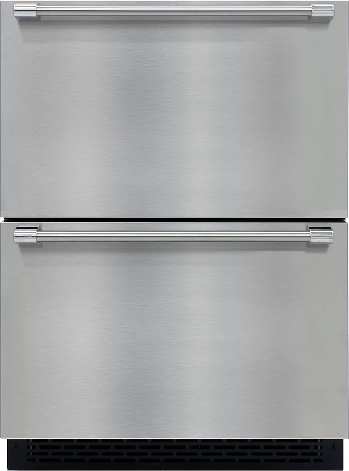 Vinotemp - 23.4" Stainless Steel Indoor/Outdoor Drawer Refrigerator and Freezer with 3.9 Cubic Feet Capacity - BR-24FZREF