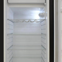 Vinotemp - 24" Black Retro Refrigerator with 9.92 Cu. Ft. Capacity and Bottom Bulk Storage - BR-RETRO-01-BLK