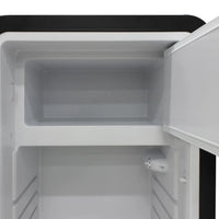 Vinotemp - 24" Black Retro Refrigerator with 9.92 Cu. Ft. Capacity and Bottom Bulk Storage - BR-RETRO-01-BLK