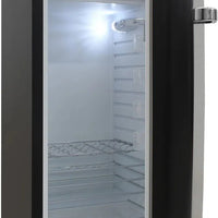 Vinotemp - 24" Black Retro Refrigerator with 9.92 Cu. Ft. Capacity and Bottom Bulk Storage - BR-RETRO-01-BLK
