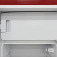 Vinotemp - 24" Red Retro Refrigerator with 9.92 Cu. Ft. Capacity and Bottom Bulk Storage - BR-RETRO-01-R