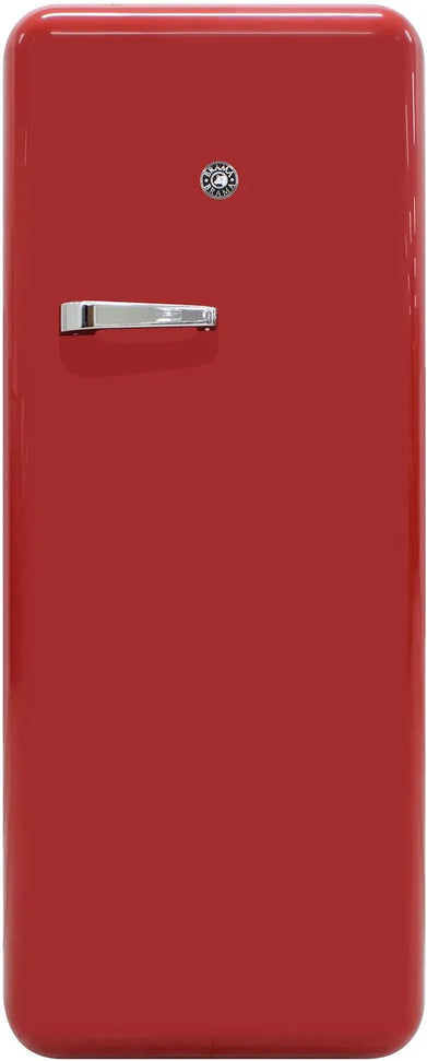 Vinotemp - 24" Red Retro Refrigerator with 9.92 Cu. Ft. Capacity and Bottom Bulk Storage - BR-RETRO-01-R