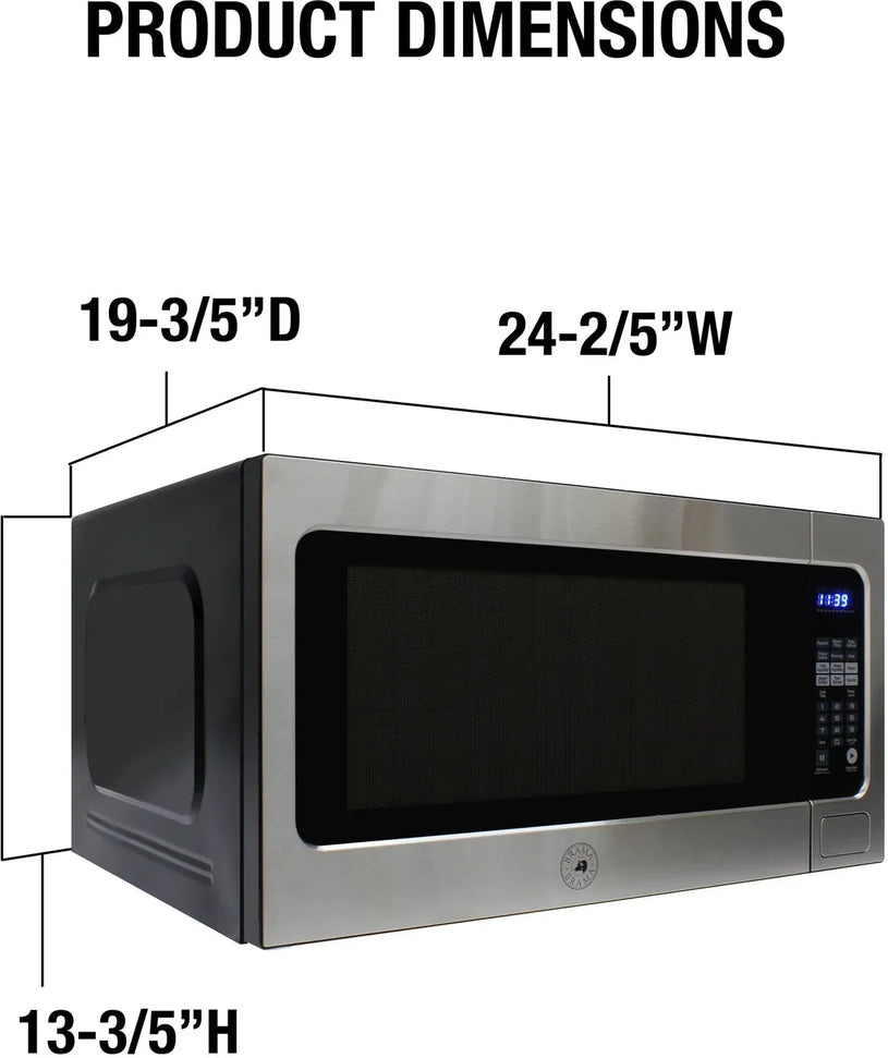 Vinotemp - 24" Stainless Steel Built-In Microwave Oven - BR-MW BI22-S