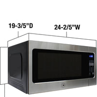 Vinotemp - 24" Stainless Steel Built-In Microwave Oven - BR-MW BI22-S