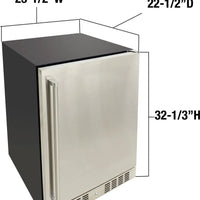 Vinotemp - 24" Stainless Steel Outdoor Undercounter Refrigerator - BR-ODR101-03