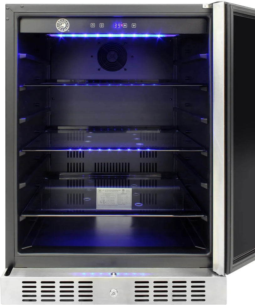 Vinotemp - 24" Stainless Steel Outdoor Undercounter Refrigerator - BR-ODR101-03